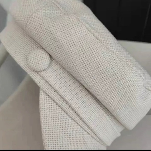 Military Style Hat with Band and Button Detail - Picture 4 of 9